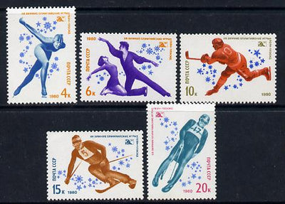 Russia 1980 Winter Olympics set of 5 unmounted mint, SG 4956-60