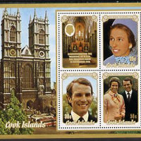 Cook Islands 1973 Royal Wedding m/sheet unmounted mint SG MS 453