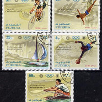 Fujeira 1971 Munich Olympics set of 5 cto used (Mi 748-52A)