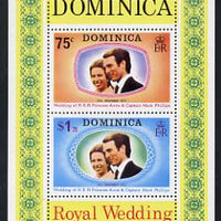 Dominica 1973 Royal Wedding m/sheet,unmounted mint, SG MS 396