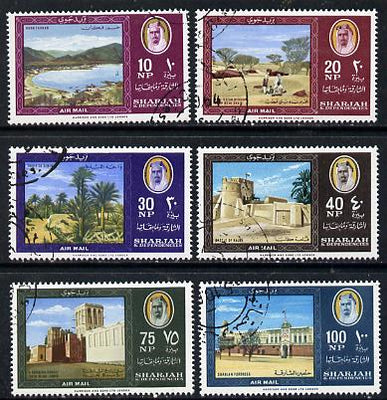 Sharjah 1964 Landscapes set of 6 cto used, SG 75-80, Mi 81-86