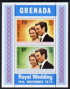 Grenada 1973 Royal Wedding m/sheet unmounted mint, SG MS 584