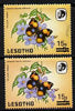 Lesotho 1986-88 Butterflies Yellow Pansy 15s on 5s two singles showing different shades in background colour, SG 727,unmounted mint*