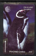 Telephone Card - Falkland Islands £10 'phone card showing the Penguin (Cable & Wireless)