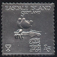 Easdale 1994 Woodstock 25th Anniversary £5 design in silver foil (perf) unmounted mint
