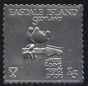 Easdale 1994 Woodstock 25th Anniversary £5 design in silver foil (perf) unmounted mint