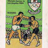Nigeria 1984 Los Angeles Olympic Games - original hand-painted artwork for 10k value (Boxing) by Godrick N Osuji, on card 5" x 8.5" without endorsements