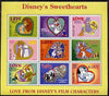 Palau 1996 Disney Sweethearts sheetlet containing set of 9 x 60c values unmounted mint, SG 1001-09