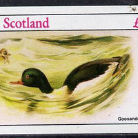 Staffa 1982 Goosander imperf souvenir sheet (£1 value) unmounted mint