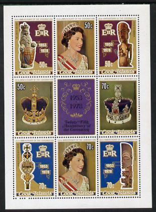 Cook Islands 1978 Coronation 25th Anniversary m/sheet (SG MS 601) unmounted mint