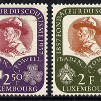 Luxembourg 1957,Birth Centenary of Lord Baden Powell set of 2 unmounted mint, SG 621-22*