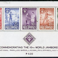 Philippines 1959 Tenth World Scout Jamboree m/sheet unmounted mint, SG MS 829