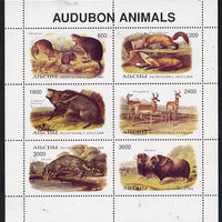 Abkhazia 1996 Audubon Animals perf sheetlet containing 6 values unmounted mint