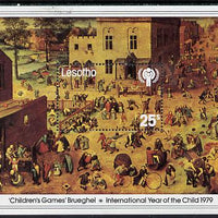 Lesotho 1979 International Year of the Child m/sheet (Children's Games by Brueghel) unmounted mint SG MS 382