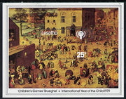 Lesotho 1979 International Year of the Child m/sheet (Children's Games by Brueghel) unmounted mint SG MS 382