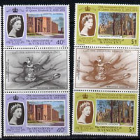 St Vincent - Grenadines 1978 Coronation 25th Anniversary set of 4 gutter pairs (SG 130-3) unmounted mint