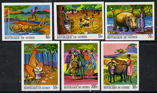 Guinea - Conakry 1968 Paintings of African Legends #2 imperf set of 6 from limited printing unmounted mint, as SG 651-6