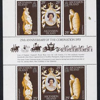 Ascension 1978 Coronation 25th Anniversary sheetlet (QEII, Turtle & Lion) SG 233a unmounted mint