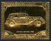 Bernera 1985 Classic Cars - 1939 Lancia Astura £12 value perforated & embossed in 22 carat gold foil unmounted mint