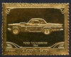 Bernera 1985 Classic Cars - 1954 Ford Thunderbird £12 value perforated & embossed in 22 carat gold foil unmounted mint