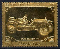 Bernera 1985 Classic Cars - 1911 Stutz Bearcat £12 value perforated & embossed in 22 carat gold foil unmounted mint