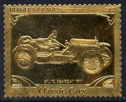 Bernera 1985 Classic Cars - 1911 Stutz Bearcat £12 value perforated & embossed in 22 carat gold foil unmounted mint