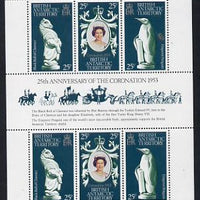 British Antarctic Territory 1978 Coronation 25th Anniversary sheetlet (QEII, Bull & Penguin) unmounted mint, SG 86a