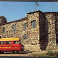 Postcard of Colchester Postbus (PO picture card CKPO 1) used with illustrated last day Stour Valley Postbus cancel