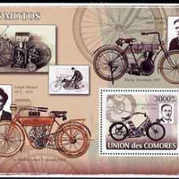 Comoro Islands 2008 Early Motorcycles perf s/sheet unmounted mint Michel BL435