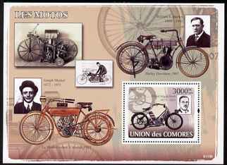 Comoro Islands 2008 Early Motorcycles perf s/sheet unmounted mint Michel BL435