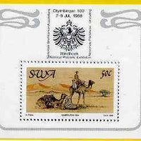 South West Africa 1988 Centenary of Postal Service m/sheet unmounted mint, (Camel Mail)