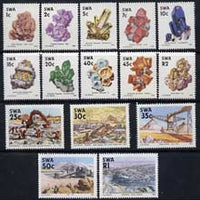 South West Africa 1989 Minerals definitive set of 15 values complete unmounted mint, SG 519-33