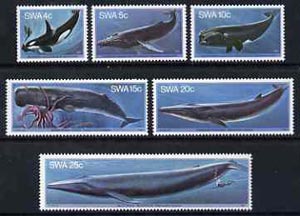 South West Africa 1980 Whales set of 6 unmounted mint, SG 338-43