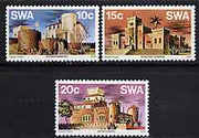 South West Africa 1976 Castles set of 3 unmounted mint, SG 287-89