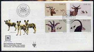 South West Africa 1980 Antelope set of 4 on unaddressed illustrated cover with special first day cancel