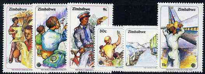 Zimbabwe 1983 World Communications Year set of 6 unmounted mint, SG 630-35*