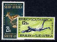 South Africa 1964 75th Anniversary of South African Rugby Board set of 2 unmounted mint, SG 252-53