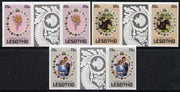 Lesotho 1981 Royal Wedding set of 3 in imperf gutter pairs (as SG 451-3)