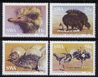 South West Africa 1985 Ostriches set of 4 unmounted mint, SG 439-42*