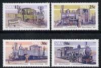 South West Africa 1985 Narrow Gauge Railway Locos set of 4 unmounted mint, SG 447-50