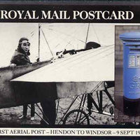 Postcard - Great Britain 1986 First Aerial Post Hendon to Windsor picture postcard (SEPR 49) used with special 75th Anniversary Windsor cancel