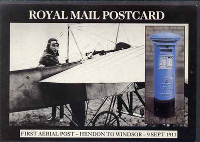 Postcard - Great Britain 1986 First Aerial Post Hendon to Windsor picture postcard (SEPR 49) used with special 75th Anniversary Windsor cancel