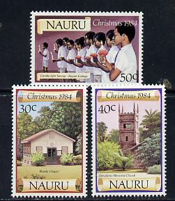 Nauru 1984 Christmas set of 3 unmounted mint SG 315-17