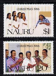 Nauru 1986 Christmas set of 2 unmounted mint SG 344-45