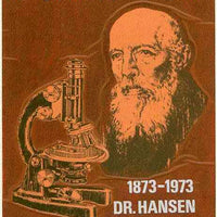 Nigeria 1973 Centenary of Discovery of Leprosy Bacillus - original hand-painted artwork for 5k value (Showing Dr Hansen & Microscope) by Olajide I Oshiga on card 6" x 9"