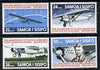 Samoa 1977 50th Anniversary of Lindbergh's Flight perf set of 4 unmounted mint SG 483-86