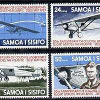 Samoa 1977 50th Anniversary of Lindbergh's Flight perf set of 4 unmounted mint SG 483-86