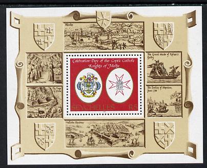 Seychelles 1986 Knights of Malta m/sheet unmounted mint SG MS 649