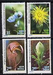India 1982 Himilayan Flowers set of 4 unmounted mint, SG 1043-46*