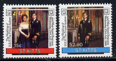 St Kitts 1986 Royal Wedding set of 2 (SG 189-90) unmounted mint